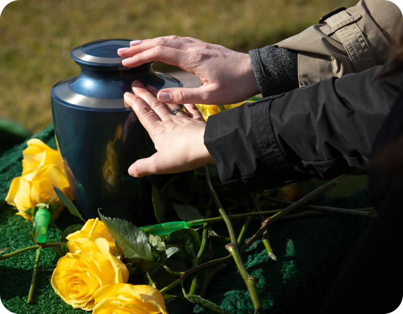 cremation ashes into pottery